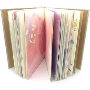 Siixu Colorful Blank Notebook, Unruled Personal Diary Journals to Write in for Women, Hardcover Writing Notepad Gift, Unique Watercolor Design, 192 Pages, 2 Bookmarks, Unlined