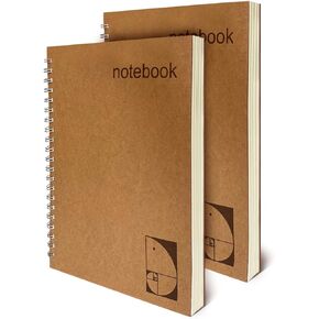 2 pack Grid Paper Large Spiral Notebook 8.5 x 11 with 100gsm Thick Paper - Square Graph Quad Ruled Notebooks for Math, Science, Engineering - 200 Pages of Lay Flat, Ink Proof Paper - A4