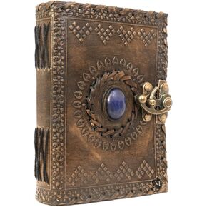MONTEXOO Leather Bound Journal Notebook for Men Women - Genuine Journals for Writing 240 pages 5 x 7 inches Sketchbook Diary Dnd Travel Bullet Old Cool Antique Large
