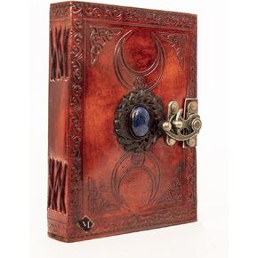 MONTEXOO Leather Bound Journal Notebook for Men Women - Genuine Journals for Writing 240 pages 5 x 7 inches Sketchbook Diary Dnd Travel Bullet Old Cool Antique Large
