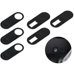 DS. DISTINCTIVE STYLE Camera Cover Slide Car Camera Privacy Cover Webcam Sticker Blocker Compatible with Tesla Model 3 and Model Y Accessories (Black - 6 Pack)