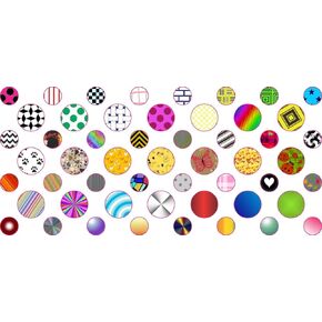 StickerTalk Decorated Camera Dots Webcam Covers, 1 Sheet of 32 Stickers at 0.25 inches Diameter, 21 Stickers at 0.375 inches Diameter.