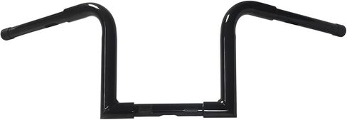 10 بوصة ارتفاع 1-1/4 بوصة Batwing Ape Hangers المقود متوافق مع Harley Softail FLST FXST Sportster XL 883 1200 Touring Road Glide+Road King (أسود لامع) in Saudi Arabia