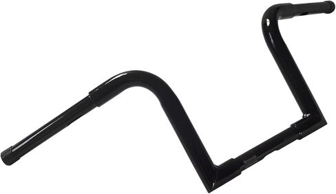 10 بوصة ارتفاع 1-1/4 بوصة Batwing Ape Hangers المقود متوافق مع Harley Softail FLST FXST Sportster XL 883 1200 Touring Road Glide+Road King (أسود لامع) in Saudi Arabia