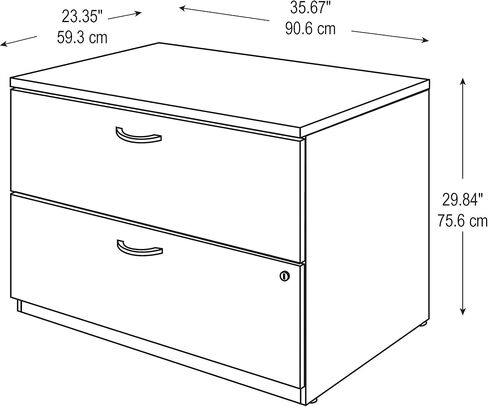 Bush Business Furniture Series C 2 Drawer Lateral File Cabinet, Locking Document Storage for Home or Professional Office, Hansen Cherry in Saudi Arabia