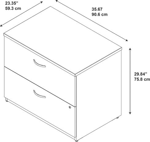 Bush Business Furniture Series C 2 Drawer Lateral File Cabinet, Locking Document Storage for Home or Professional Office, Hansen Cherry in Saudi Arabia