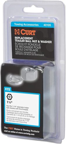 CURT 40105 Replacement Trailer Hitch Ball Nut and Washer for 1-1/4-Inch Shank in Saudi Arabia