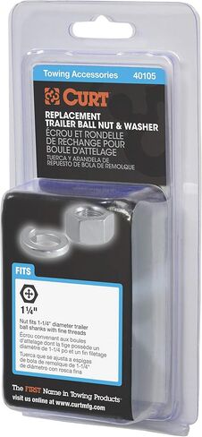 CURT 40105 Replacement Trailer Hitch Ball Nut and Washer for 1-1/4-Inch Shank in Saudi Arabia