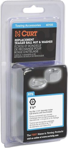 CURT 40105 Replacement Trailer Hitch Ball Nut and Washer for 1-1/4-Inch Shank in Saudi Arabia
