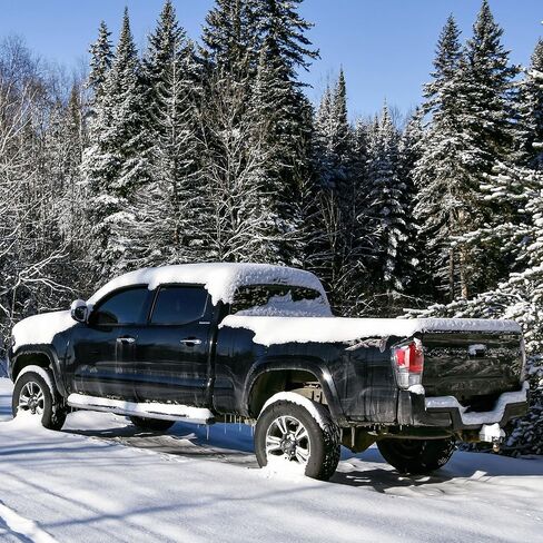 OEDRO FRP غطاء تونيو صلب ثلاثي الطي، أغطية سرير شاحنة قابلة للطي متوافقة مع 2019-2024 Chevy Silverado/GMC Sierra 1500 نمط هيكل جديد مع باب خلفي متعدد المرن مع سرير 5.8 قدم in Kuwait