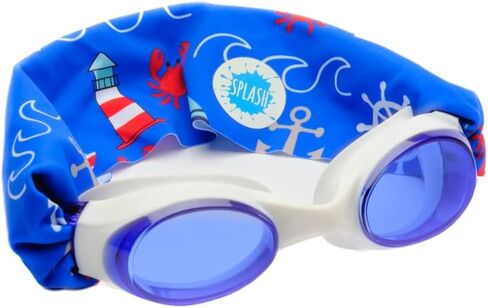 SPLASH SWIM GOGGLES with Fabric Strap - Around The World Collection- Fun, Fashionable, Comfortable - Kids Swim Goggles in Saudi Arabia