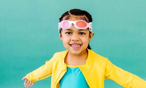 SPLASH SWIM GOGGLES with Fabric Strap - Around The World Collection- Fun, Fashionable, Comfortable - Kids Swim Goggles in Saudi Arabia
