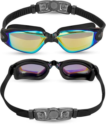 2 Pack Kids Swim Goggles, Swimming Goggles for Kids Toddler Youth 3-8/6-14, Anti-Fog Pool Goggles Child Boys Girls in Kuwait