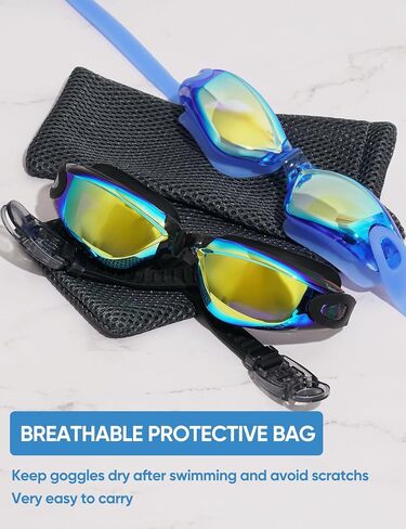 2 Pack Kids Swim Goggles, Swimming Goggles for Kids Toddler Youth 3-8/6-14, Anti-Fog Pool Goggles Child Boys Girls in Kuwait