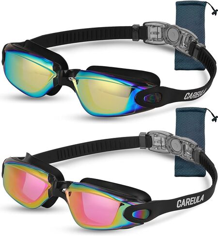 2 Pack Kids Swim Goggles, Swimming Goggles for Kids Toddler Youth 3-8/6-14, Anti-Fog Pool Goggles Child Boys Girls in Kuwait