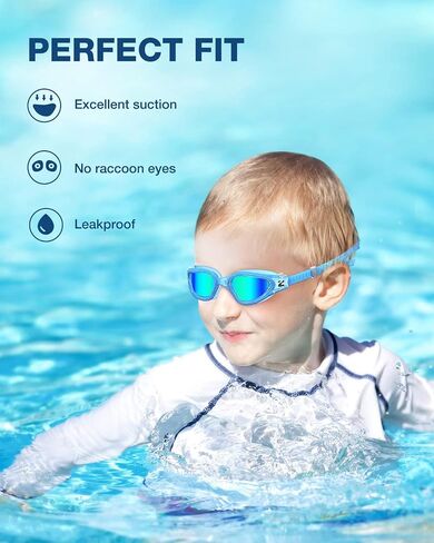 ZIONOR Kids Swim Goggles, G1MINI Polarized Swimming Goggles Comfort for Age 6-14 in Kuwait