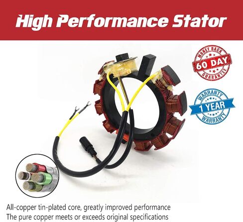 Stator For Johnson Evinrude 173-4291 582654 584291 Outboard 115 120 140 150 HP 1.8 L 35 Amp 1984-1987 4/6-Cylinder in Saudi Arabia