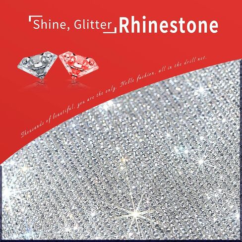 INSAUTO 8 Pieces Bling Car Door Handle Scratch Protector, Universal Rhinestone Car Stickers for Women, Automotive Exterior Accessories (Sliver) in Saudi Arabia