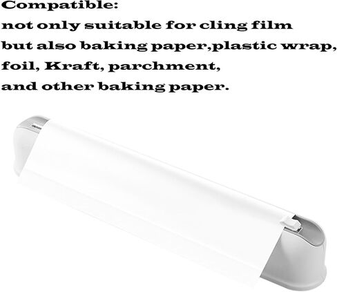 Mount Magnetic Refillable Plastic Wrap Dispenser with Cutter,Food Cling Wrap Film Cutter,Tin Aluminum Foil Dispenser,Slide Chic Parchment Paper Dispenser, Fit 12" X 300 Feet Plastic Wrap - Green in Saudi Arabia