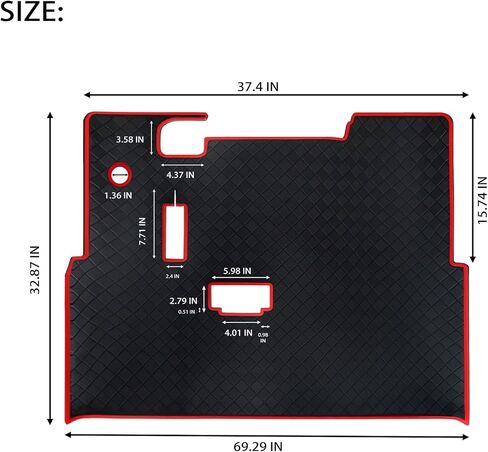 Techlnovat Golf Cart Mat Full Coverage Floor Liner for EZGO TXT (1994+), Club Car Precedent (2004-2022), Valor(1994+), Express S4(2012-2020), Onward & Tempo (2017-2022), Villager & V4L (2019-2022) in Kuwait