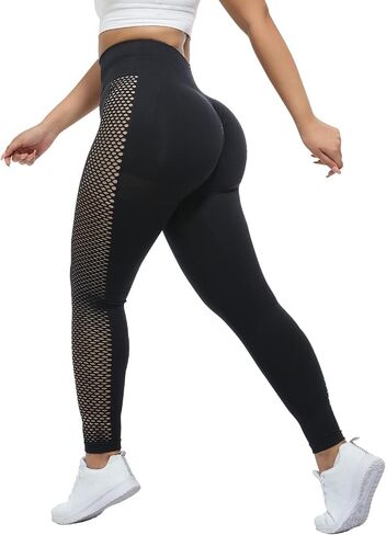 CFR High Waist Butt Scrunch Leggings Workout Seamless Leggings for Women Sexy Cut Out Yoga Pants in Saudi Arabia