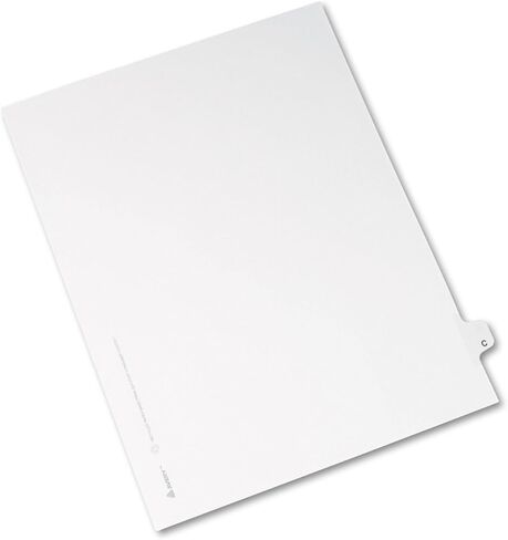 Avery 01403 Exhibit Side Tab Divider, Printed: C, Letter Size, White, 25/Pack in Saudi Arabia