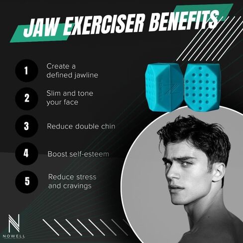 Jawline Exerciser for Men & Women - 6pcs Silicone Jaw Toner - 3-Resistance Levels Face Shaper Set - Jawline Sculptor For Beginner- Mouth Chewer for Jawline in Saudi Arabia