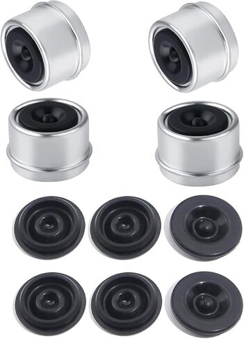 2 Pcs 1.98'' Replaces Trailer Grease Cover Dust Cap, Bearing Buddy Caps Apply to Steel Dust Caps for 2,000lbs-3,500lbs(2.0K-3.5k) 5 Lug/4 Lug Axle Hubs, DC-200 in Saudi Arabia