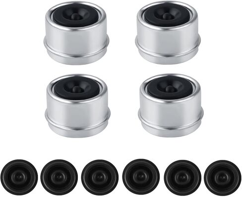 2 Pcs 1.98'' Replaces Trailer Grease Cover Dust Cap, Bearing Buddy Caps Apply to Steel Dust Caps for 2,000lbs-3,500lbs(2.0K-3.5k) 5 Lug/4 Lug Axle Hubs, DC-200 in Saudi Arabia