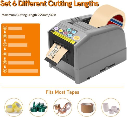 موزع الأشرطة الأوتوماتيكي، قاطع الأشرطة الكهربائية، آلة قطع الأشرطة الأوتوماتيكية المتينة مع الأوضاع اليدوية والتلقائية، الحد الأقصى لطول القطع 39 بوصة/999 مم in Kuwait