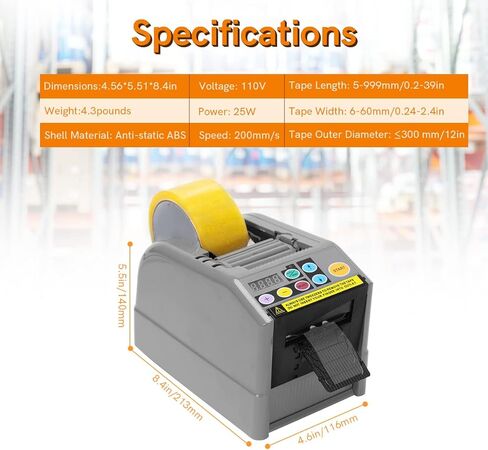 موزع الأشرطة الأوتوماتيكي، قاطع الأشرطة الكهربائية، آلة قطع الأشرطة الأوتوماتيكية المتينة مع الأوضاع اليدوية والتلقائية، الحد الأقصى لطول القطع 39 بوصة/999 مم in Kuwait