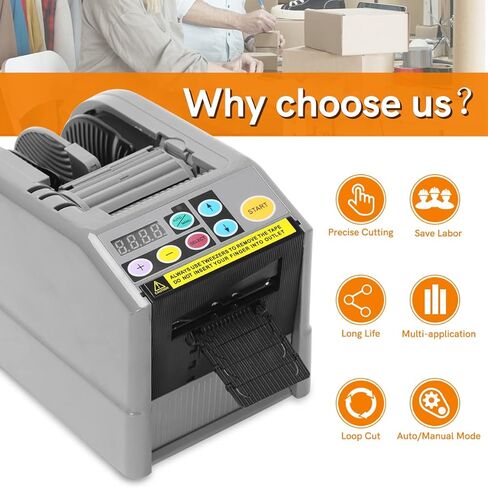 موزع الأشرطة الأوتوماتيكي، قاطع الأشرطة الكهربائية، آلة قطع الأشرطة الأوتوماتيكية المتينة مع الأوضاع اليدوية والتلقائية، الحد الأقصى لطول القطع 39 بوصة/999 مم in Kuwait