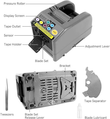 موزع الأشرطة الأوتوماتيكي، قاطع الأشرطة الكهربائية، آلة قطع الأشرطة الأوتوماتيكية المتينة مع الأوضاع اليدوية والتلقائية، الحد الأقصى لطول القطع 39 بوصة/999 مم in Kuwait