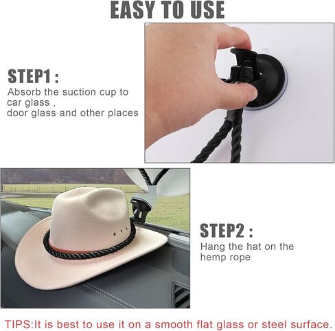 SAVITA Hat Mount for Truck, Cowboy Hat Holder to Fix Cowboy Hat & Keep Hat Shape Cowboy Hat Rack for Car Vehicle Car Accessories (Black) in Saudi Arabia