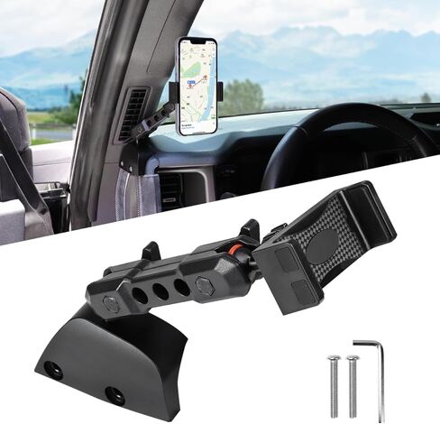 HIBRONGO Dash Phone Mount Holder Compatible with Ford Bronco 2021 to 2023 Dashboard Mounting Kit Accessories for Driver Side Grab Handle Cell Phone Holder in Saudi Arabia