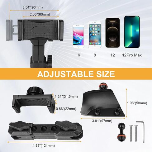 HIBRONGO Dash Phone Mount Holder Compatible with Ford Bronco 2021 to 2023 Dashboard Mounting Kit Accessories for Driver Side Grab Handle Cell Phone Holder in Saudi Arabia