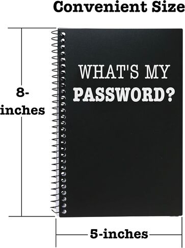 Iconikal What's My Password? Password Saver Personal Organizer, 8 x 5-Inch For Usernames, Sites, Services in Saudi Arabia