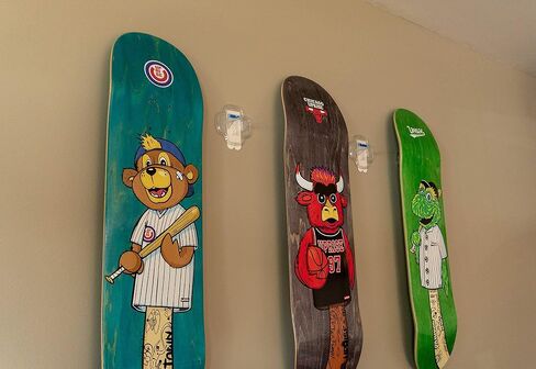 | Skateboard Deck Hanger | Clear Hanging Display Mount for Skateboards and Longboards | Gift for Skaters in Saudi Arabia