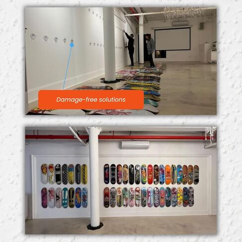 | Skateboard Deck Hanger | Clear Hanging Display Mount for Skateboards and Longboards | Gift for Skaters in Saudi Arabia