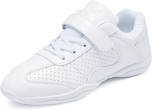 TUOTOM Girls Cheerleading Dance Shoes White Athletic Training Tennis Breathable Youth Competition Cheer Sneakers in Saudi Arabia