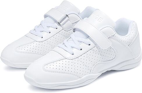 TUOTOM Girls Cheerleading Dance Shoes White Athletic Training Tennis Breathable Youth Competition Cheer Sneakers in Saudi Arabia