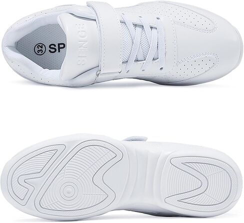 TUOTOM Girls Cheerleading Dance Shoes White Athletic Training Tennis Breathable Youth Competition Cheer Sneakers in Saudi Arabia