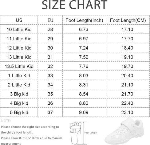 TUOTOM Girls Cheerleading Dance Shoes White Athletic Training Tennis Breathable Youth Competition Cheer Sneakers in Saudi Arabia