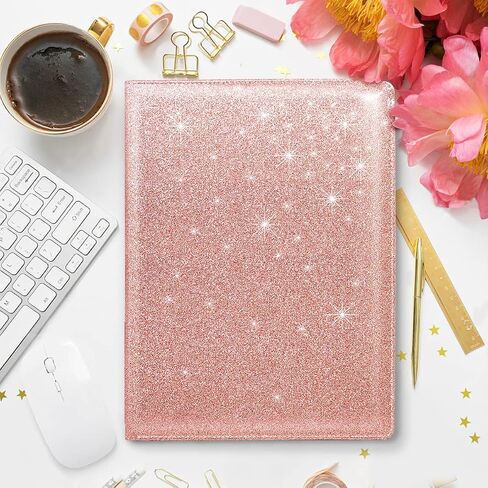 WAVEYU Resume Portfolio Folder, Padfolio Clipboard, Writing Portfolio Leather Clipboard with Cover for Legal Pad Holder Letter Size A4 for Business Conference Notepad Clip Boards, Purple in Saudi Arabia