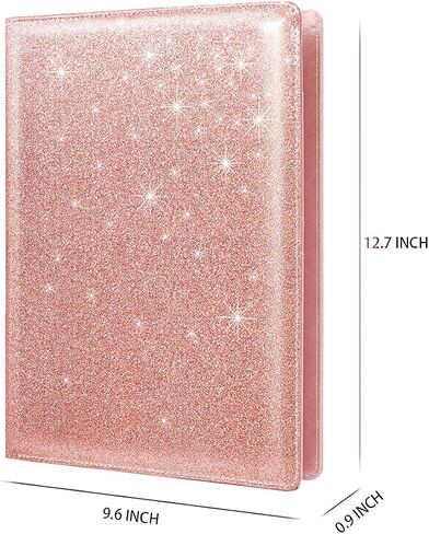 WAVEYU Resume Portfolio Folder, Padfolio Clipboard, Writing Portfolio Leather Clipboard with Cover for Legal Pad Holder Letter Size A4 for Business Conference Notepad Clip Boards, Purple in Saudi Arabia
