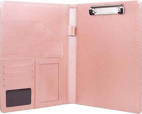 WAVEYU Resume Portfolio Folder, Padfolio Clipboard, Writing Portfolio Leather Clipboard with Cover for Legal Pad Holder Letter Size A4 for Business Conference Notepad Clip Boards, Purple in Saudi Arabia