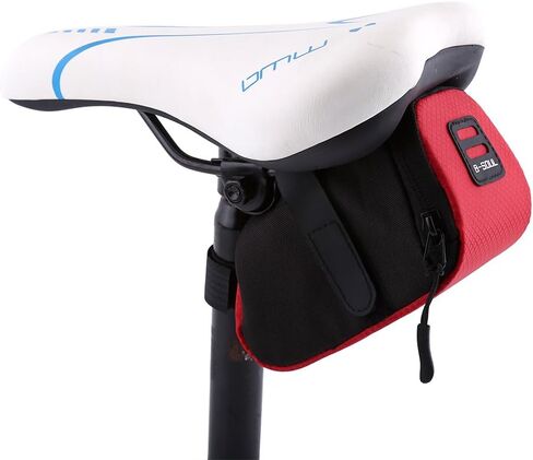 Bike Saddle Bag Super Light Polyester Bicycle Seat Saddle Bag Under-seat Zippered Opening Storage Bag for Most Kinds of Bicycles(black) in Saudi Arabia