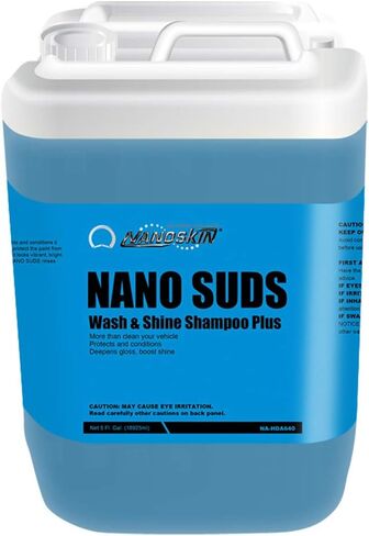 Nanoskin NANO SUDS Foaming Car Wash Shampoo 5 Gallons - Works with Foam Cannon, Foam Gun, Bucket Washes, Car Soap for Pressure Washer | Safe for Cars Trucks, Motorcycles, RVs & More | Fruity Scented, 640 Fl Oz (Pack of 1), Blue in Saudi Arabia