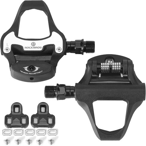ROCKBROS Bike Pedals Road Bicycle Pedals Cleats Set Clipless Pedals Compatible with Look KEO Structure in Saudi Arabia