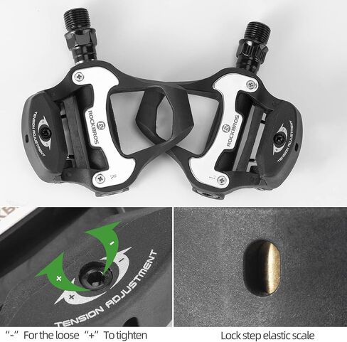 ROCKBROS Bike Pedals Road Bicycle Pedals Cleats Set Clipless Pedals Compatible with Look KEO Structure in Saudi Arabia